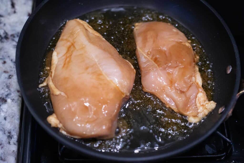 This is a picture of raw chicken in a pan. The Hangry Economist.