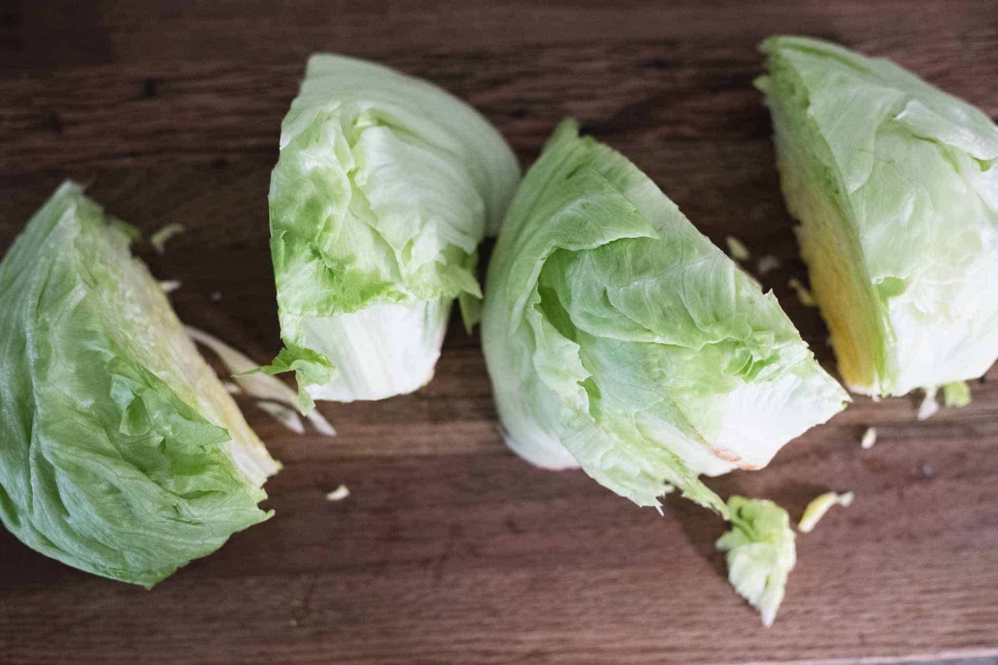 This is a picture of iceberg lettuce wedges. The Hangry Economist.