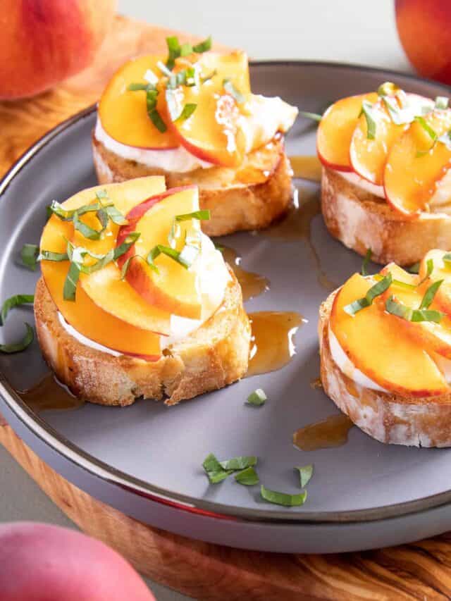 Labor Day Peach Ricotta Toast