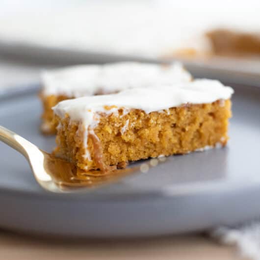 Pumpkin Cake Bars with Cream Cheese Frosting Recipe