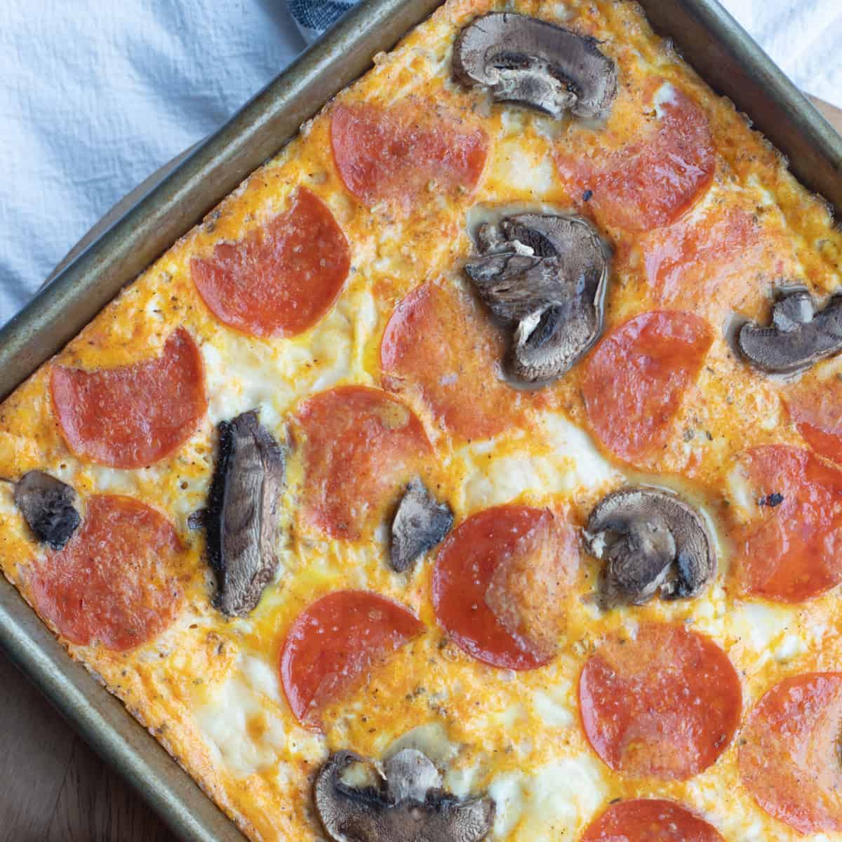 Pizza Sheet Pan Eggs - The Hangry Economist